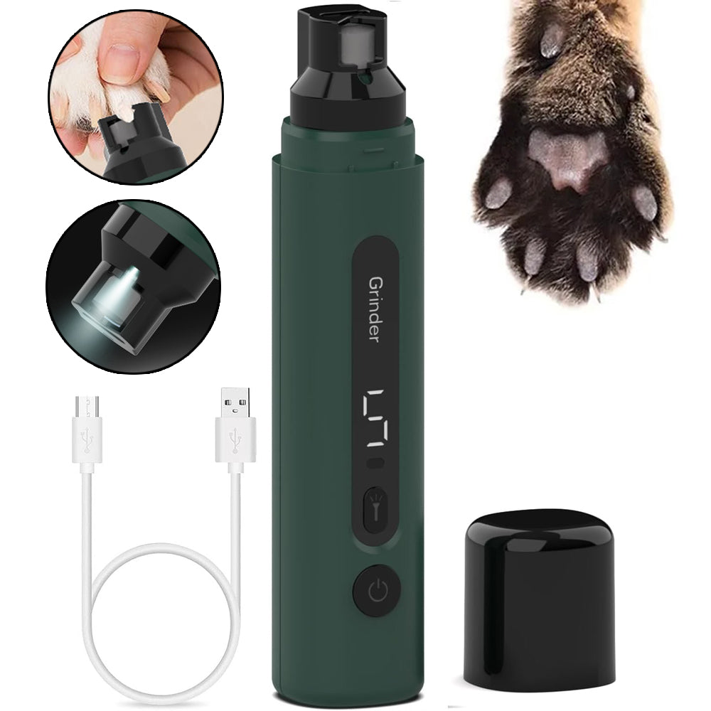 CLAWVERA 5-Speed LED Pet Nail Grinder