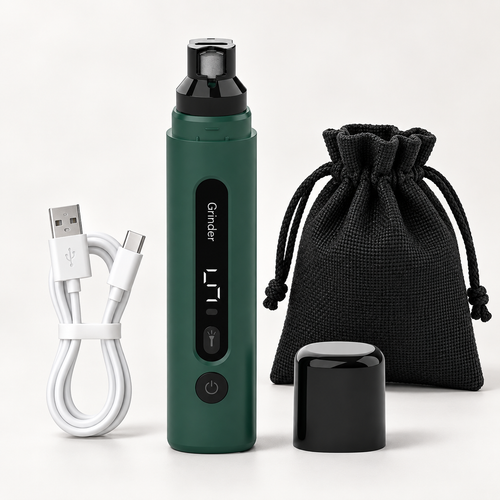 CLAWVERA pet nail grinder kit with charging cable protective cap and storage pouch