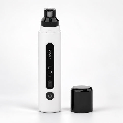 CLAWVERA Pure White pet nail grinder with protective cap